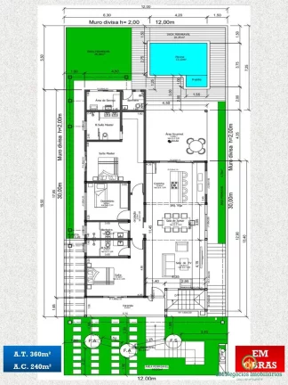 Imagem Casa com 3 suítes, ampla, moderna em construção no Condomínio Villa Rica