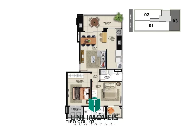 Imagem Edifício residencial Torre das Águas a venda em Guarapari - Oportunidade para investimento na planta