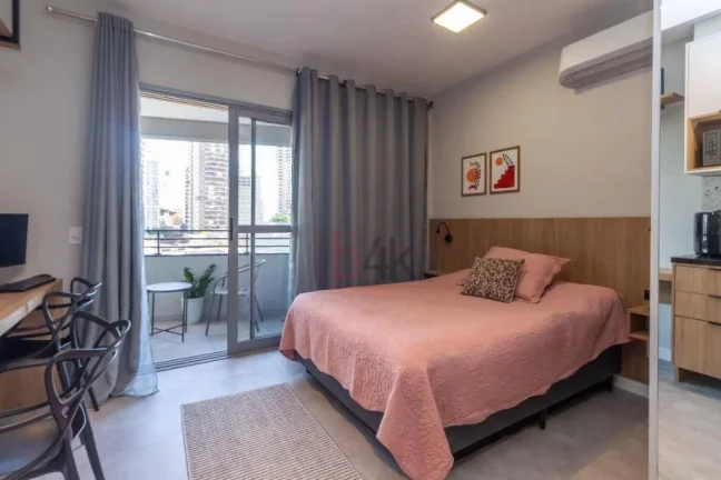 Imagem Studio Mobiliado 25m² no Brooklin: Lazer Completo ao Lado do Metrô