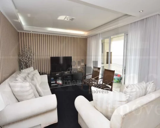 Imagem Amplo apartamento duplex, bem distribuído, com living para 02 ambientes, terraço gourmet 04 dormit...