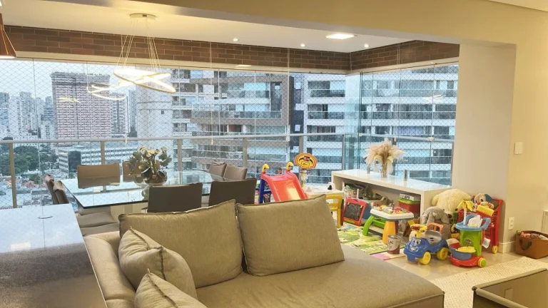 Imagem Apartamento 133M², 3Q, 3 Suítes, 5 Banheiros, 3 Vagas, Piscina Climatizada, Infantil e Raia de 25M, Sauna, Salão de Festas e Jogos, Churrasqueira.