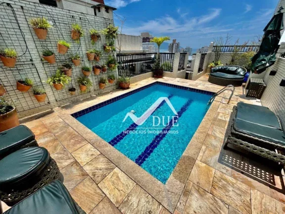 Imagem Cobertura com 4 dormitórios à venda, 292 m² por R$ 3.200.000,00 - Pompéia - Santos/SP