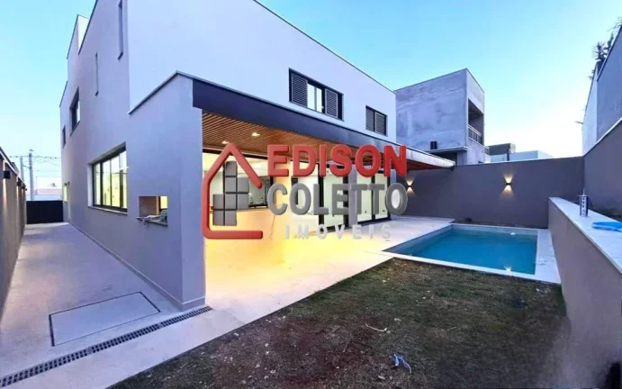 Imagem Casa nova a venda, no Residencial Villa D'Áquila, Piracicaba com 4 suítes!!