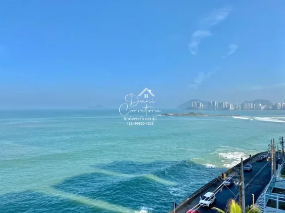 Imagem Apartamento com vista para o oceano no Morro do Maluf em Guarujá-SP: 3 quartos, 1 suíte, 2 salas, 3 banheiros, 1 vaga, 128m².