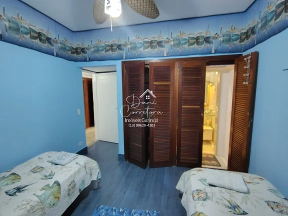 Imagem Apartamento com linda vista para o mar em Guarujá-SP, no Morro do Maluf: 3 quartos, 2 suítes, 2 salas, 3 banheiros, 1 vaga de garagem, 142m².