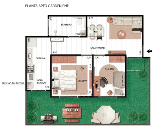 Imagem Varandas Mendanha - Apartamento à venda no bairro Campo Grande - Rio de Janeiro/RJ