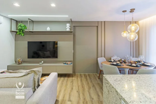 Imagem Apartamento novo com ampla sacada c/ churrasqueira, 3 quartos (1 suíte) à venda por R$ 875.000 - Boa Vista - Curitiba/PR