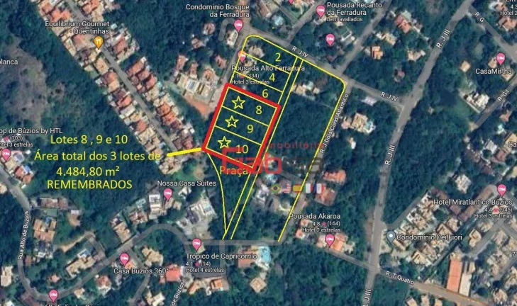 Imagem Terreno à venda, 4484 m² por R$ 3.500.000 - Loteamento Portal da Ferradura - Armação dos Búzios/RJ