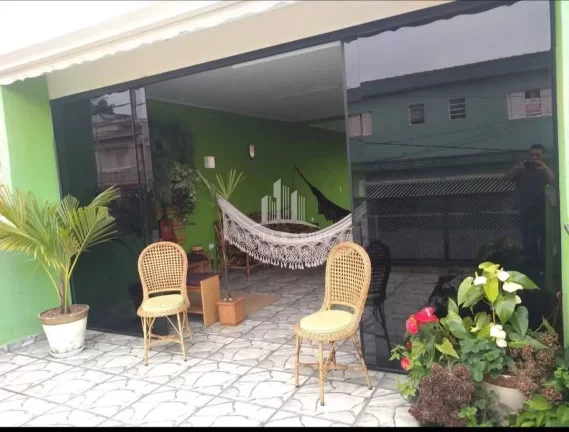 Imagem Casa "Térrea" 125m² 3 Quartos 1 Suíte, 2 Vagas, Dá Financiamento, ±95m² de Área de Lazer Com Churrasqueira, na Vila Morelli, Mauá-SP