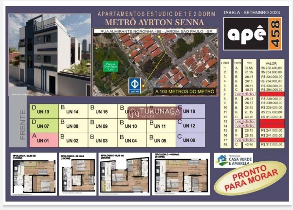 Imagem Studio à venda, 26 m² por R$ 234.000,00 - Jardim Sao Paulo(Zona Norte) - São Paulo/SP