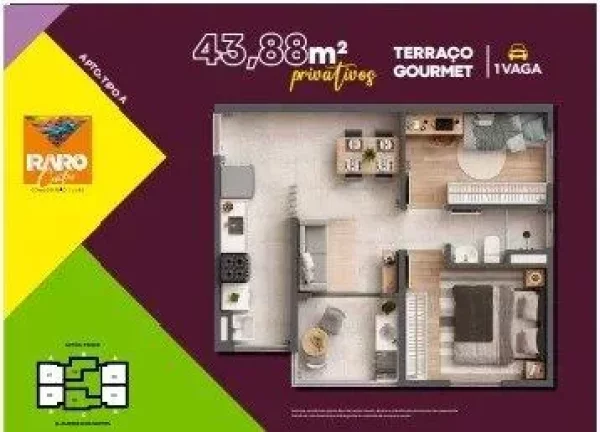 Imagem Apartamento a venda, Osasco/Centro. 42m2 2 quartos 1 vaga de garagem