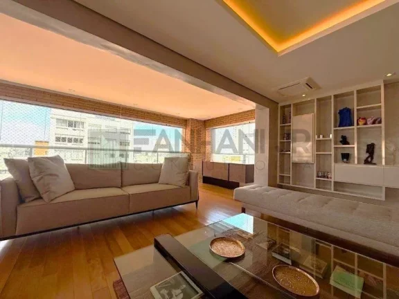 Imagem Apartamento de altp padrão no Jardim Paulista: 3 quartos, 3 suítes, 3 salas, 4 banheiros, 4 vagas, 205m² - São Paulo-SP.