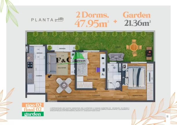 Imagem Apartamento para Venda em Paulínia, João Aranha, 2 dormitórios, 1 banheiro, 1 vaga