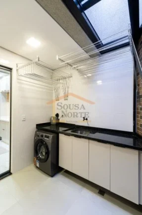 Imagem Sobrado moderno e super completo, com 144 m² muito bem distribuídos. Conta com cozinha, sala de es...
