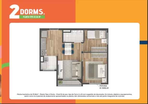 Imagem Apartamento com 2 Quartos à Venda, 37 m² em Vila Ema - São Paulo