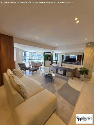 OPORTUNIDADE ÚNICA: APARTAMENTO DE LUXO NA PITUBA - PORTEIRA FECHADA! NA RUA DA GRAVIOLA 4 SUITES  INFRA E 3 VAGAS 