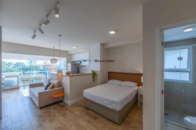 Imagem Lindo Studio à Venda com 48m², decorado, com 1 vaga, excelente investimento, Campo Belo, São Paulo