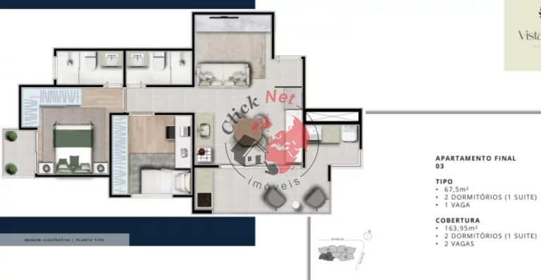 Imagem Apartamento com 2 dormitórios à Venda na Vila Alzira em Santo André