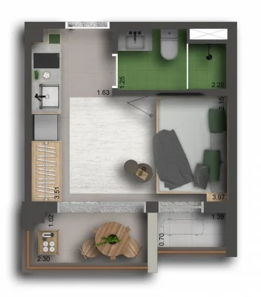 Imagem Studios modernos a uma quadra do metrô Trianon-Masp.Um empreendimento de apartamentos studio de 20 ...