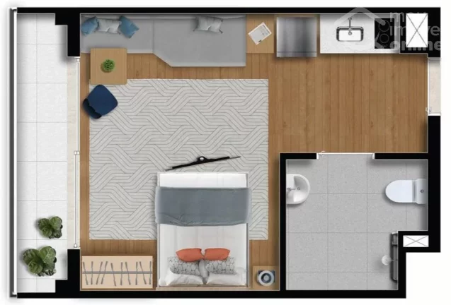 Imagem Studio com 1 Quarto à Venda, 28 m² em Brooklin - São Paulo Imagem Studio com 1 Quarto à Venda, 28 m² em Brooklin - São Paulo