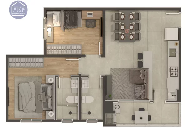 Imagem Apartamento 2 dormitórios!