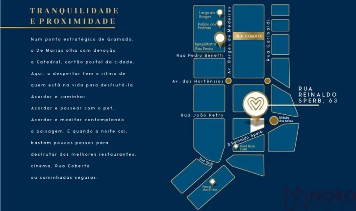 Imagem Gramado Centro a 2 quadras da Rua Coberta, sendo apartamento com 2 suítes com g