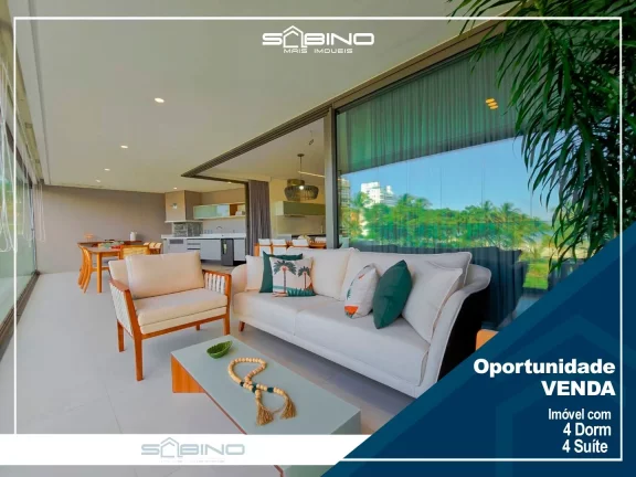 Imagem Apartamento pé na Areia frontal à Venda, com 4 suítes 208m² - 3 vagas, Riviera de São Lourenço Bertioga SP