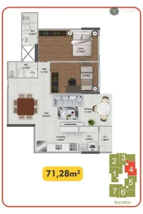 Imagem Apartamento com 2 dormitórios à venda, 71 m² por R$ 637.956,00 - Vila Guilhermina - Praia Grande/SP