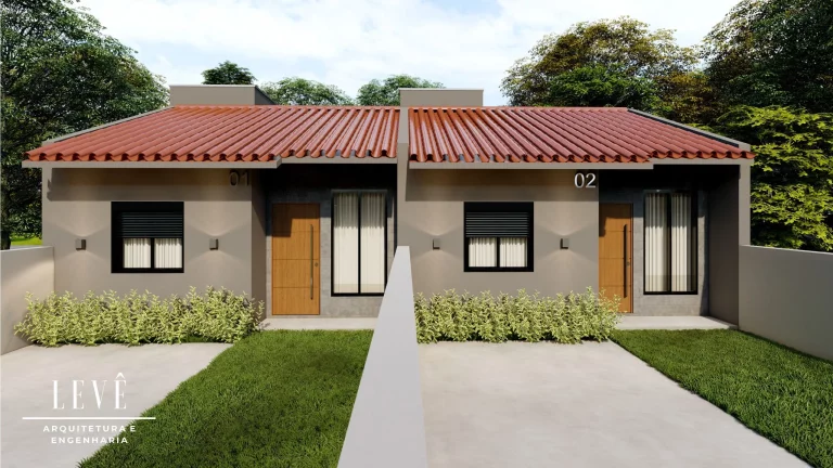 Imagem Lindas casas Germinadas com excelente acabamento e Pátio Frente e Fundos em Nova Hartz