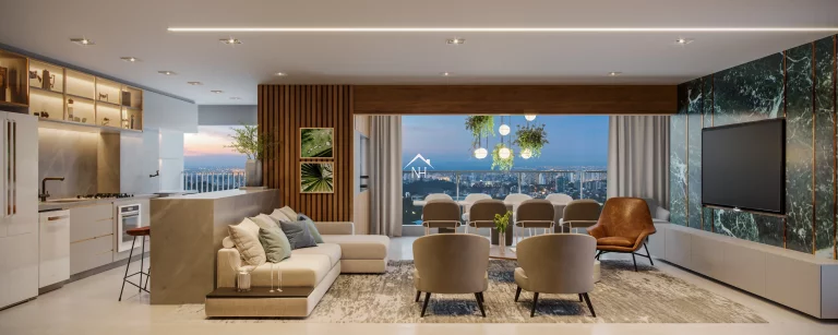 Imagem apartamento 135m² com 3 suítes,terraço gourmet,2 vagas,Brinquedoteca,Churrasqueira,Fitness Piscina com Raia, Playground,solarium,deck,salão de festas