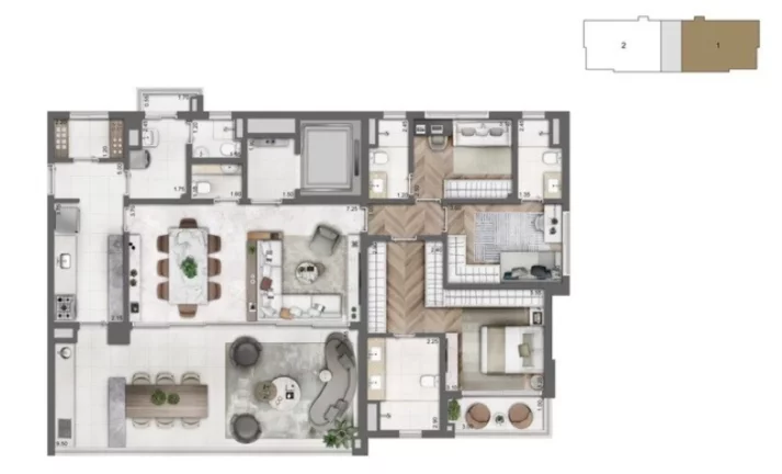 Imagem Legacy Campo Belo - Apartamento para venda em São Paulo-SP, 3 quartos, 3 suítes, 4 banheiros, 2 vagas, 165m².