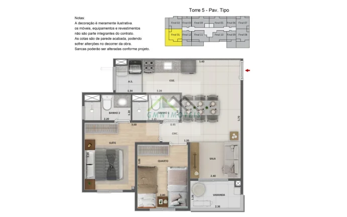 Imagem Metropolitan Dream - Aparrtametno 3 quartos, 1 suíte e vaga, Barra da Tijuca