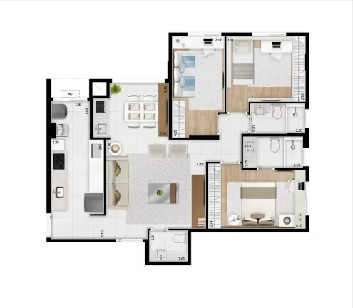 Imagem Comprar apartamento com 3 quartos em Santa Paula São Caetano do Sul SP, apartamento com 3 quartos a venda em Santa Paula São Caetano do Sul SP