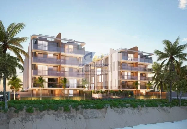 Imagem Vendo flats e apartamentos com 2 quartos, em prédio pé na areia da paria do Bessa, com plantas de 23m² à 143m²
