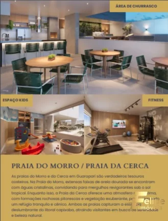 Imagem LANÇAMENTO NA PRAIA DA CERCA COM 2 QUARTOS SENDO 1 SUÍTE / GUARAPARI - ES