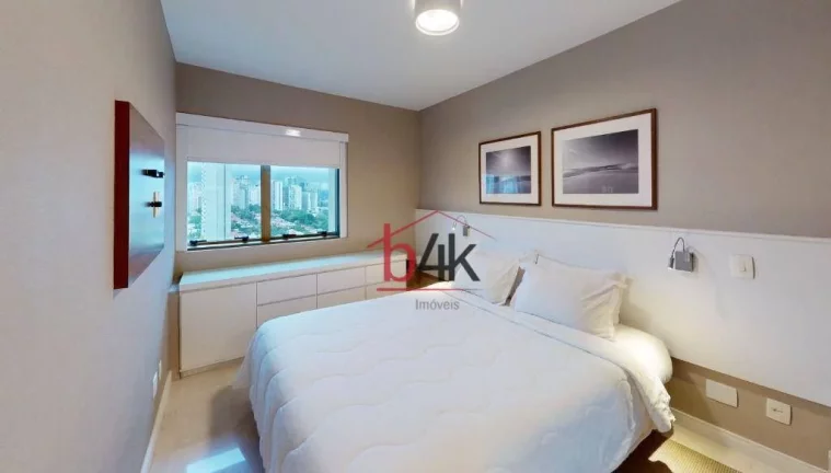 Imagem Apartamento mobiliado com 2 dormitórios para venda ou aluguel no Brooklin