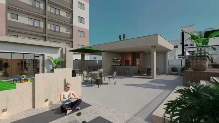 Imagem Apartamento com 3 dormitórios sendo 1 suíte e 2 vagas de garagem em Itapoá/SC