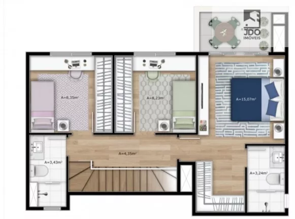 Imagem Cobertura Duplex a Venda no bairro Capão Raso - Curitiba, PR