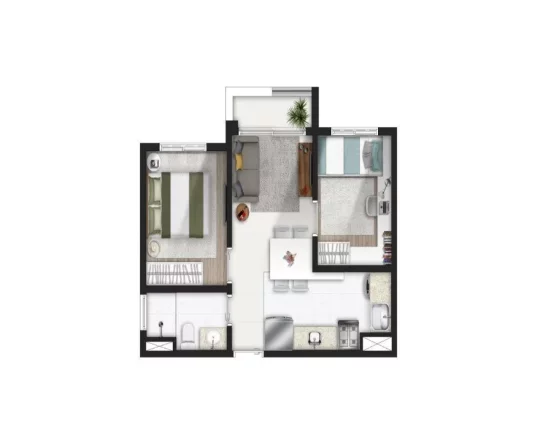 Imagem APARTAMENTO AO LADO DA USP - 2 DORMITORIOS COM 1 VAGA