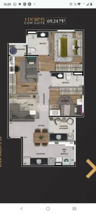 Imagem APARTAMENTO 3 DORMITÓRIOS PRONTO PARA MORAR NO CONDOMÍNIO RARO