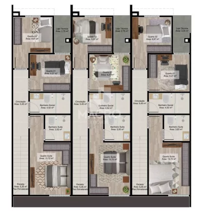 Imagem Res. Bora Bora | Três Rios do Norte | Lot. Montreal | 3 quartos | 128m²