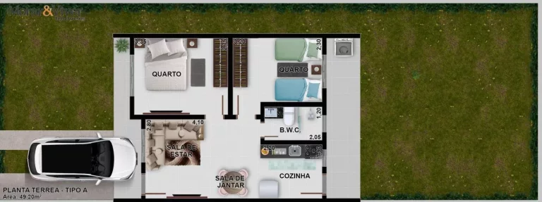 Imagem Casa para Venda em Fazenda Rio Grande, Santa Terezinha, 2 dormitórios, 1 banheiro, 1 vaga