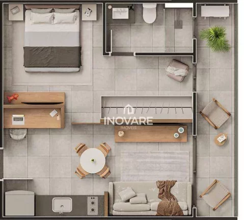 Imagem Apartamento com 1 dormitório à venda, 32 m² por R$ 282.000,00 - Vila de Furnas - Itumbiara/GO