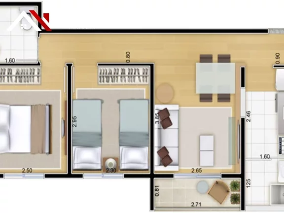 Imagem Apartamento Novo á venda no Parque São Lucas 45 m² 2 dormitórios 1 vaga