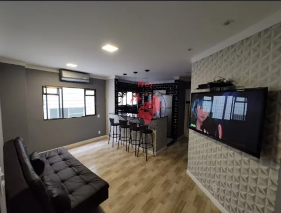 Imagem Apartamento Mobiliado 300m2 da Praia , 2 dorm, 1 vagas, 78 m2, bairro Canto do Forte, Praia grande