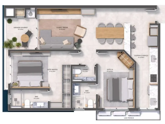 Imagem Studio 1 Dormitório para venda em Florianópolis - SC