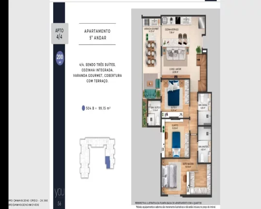 Imagem Oportunidade única! Apartamento à venda em Vilas do Atlântico, Lauro de Freitas-BA: 2 quartos, 1 suíte, 2 salas, 1 banheiro, 1 vaga de garagem, 68m².