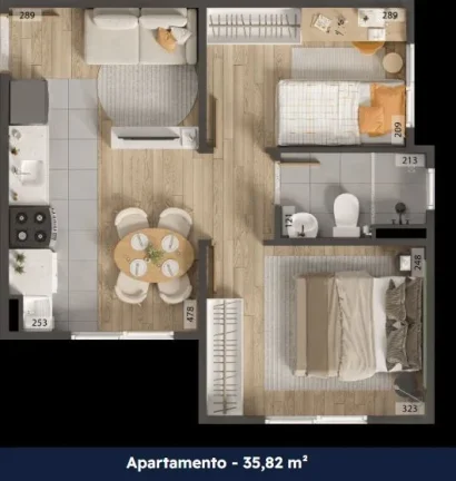 Imagem Apartamentos / Padrão na cidade de Londrina