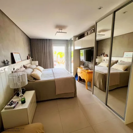 Imagem Vila de Abrantes: Casa de Luxo à Venda em Condomínio Fechado - 4 Quartos, 4 Suítes, 2 Salas - Camaçari-BA - 298m²