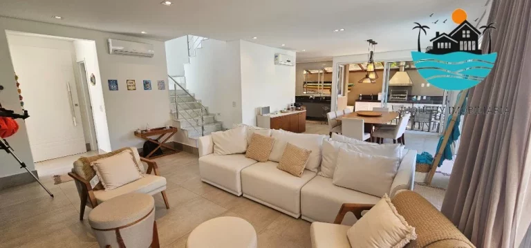 Imagem Casa em Condomínio, 30 metros da praia para Temporada em Juquehy c/ 4 suítes, piscina ... churrasqueira pv - max. 10 pessoas | Juquehy Imobiliária